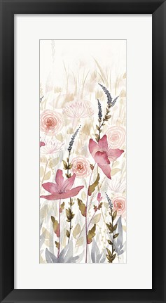 Framed Watercolor Garden III Light Print