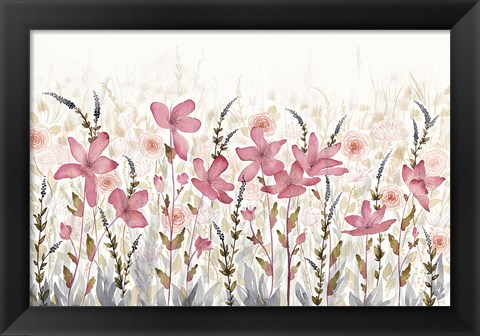 Framed Watercolor Garden Light Print