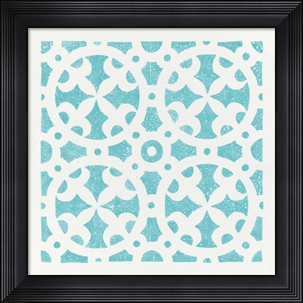 Framed Hacienda Tile V Print