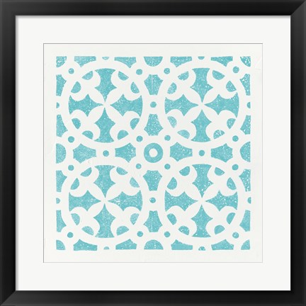 Framed Hacienda Tile V Print