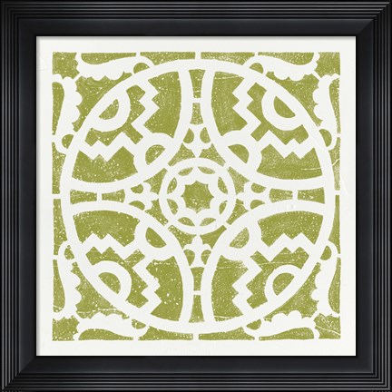 Framed Hacienda Tile IV Print