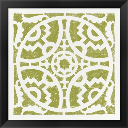 Framed Hacienda Tile IV Print