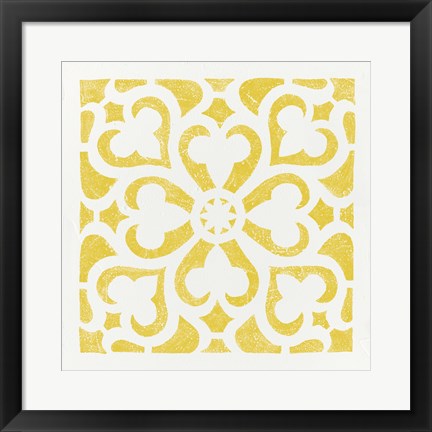 Framed Hacienda Tile III Print