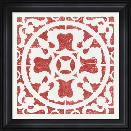 Framed Hacienda Tile I Print