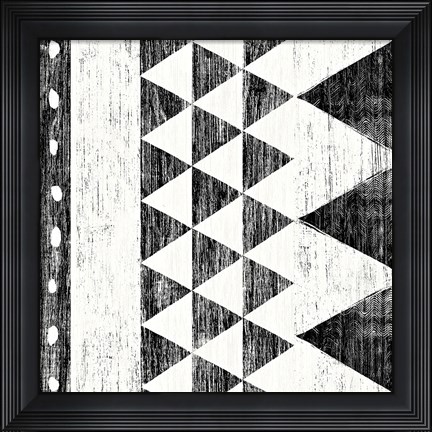 Framed Patterns of the Savanna I BW Print