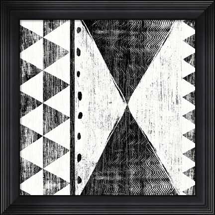 Framed Patterns of the Savanna II BW Print