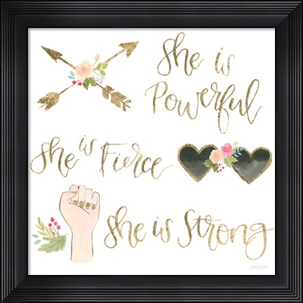 Framed Girl Power IV Print