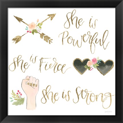 Framed Girl Power IV Print