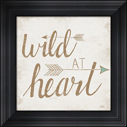 Framed Wild at Heart Beige Print