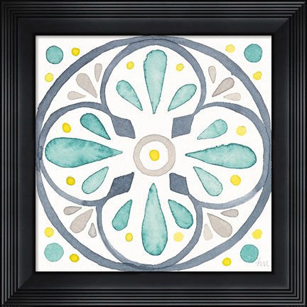 Framed Garden Getaway Tile VI White Print