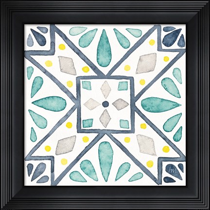 Framed Garden Getaway Tile IX White Print