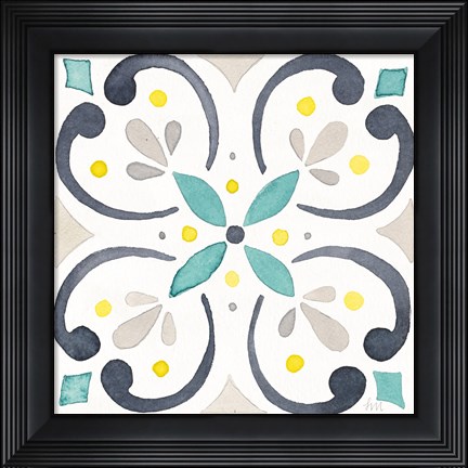 Framed Garden Getaway Tile IV White Print