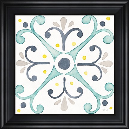 Framed Garden Getaway Tile III White Print