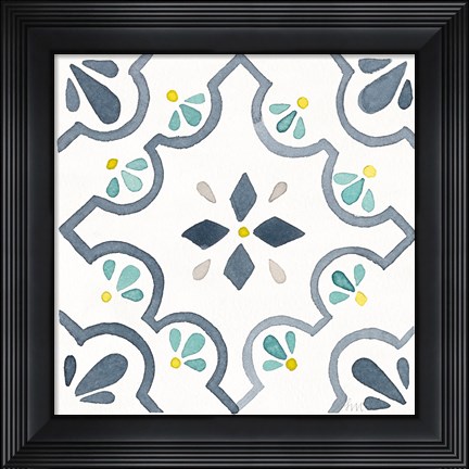 Framed Garden Getaway Tile II White Print