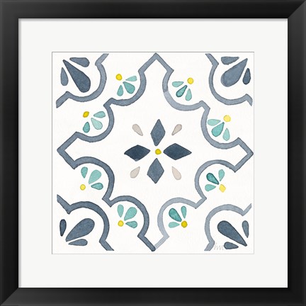 Framed Garden Getaway Tile II White Print