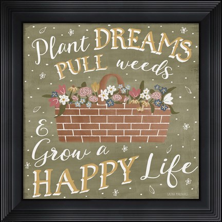 Framed Blooming Garden V Print