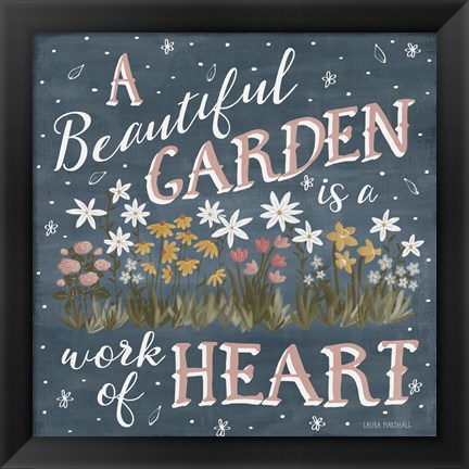 Framed Blooming Garden IV Print