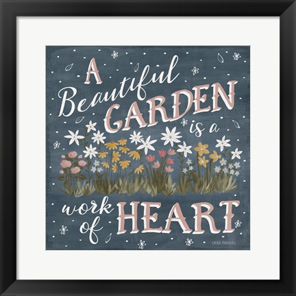 Framed Blooming Garden IV Print
