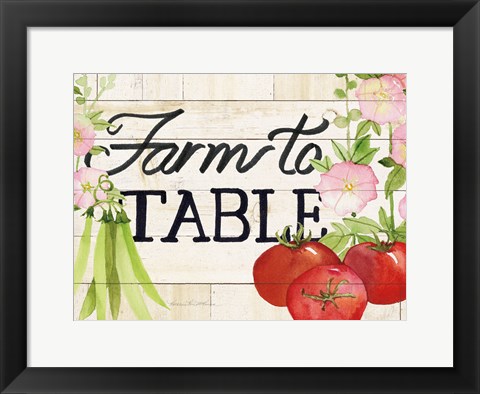 Framed Life on the Farm Sign III Print