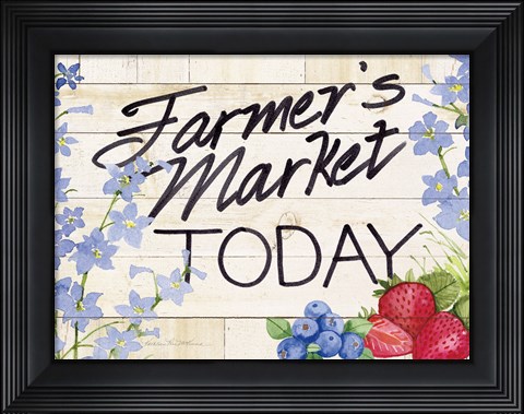 Framed Life on the Farm Sign II Print