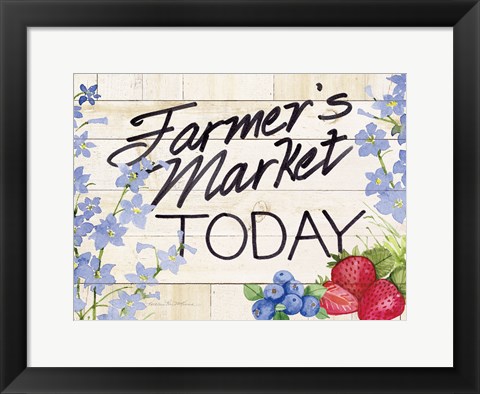 Framed Life on the Farm Sign II Print