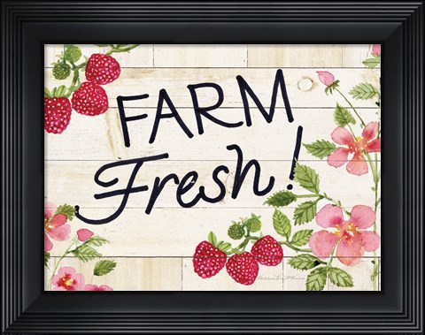 Framed Life on the Farm Sign I Print