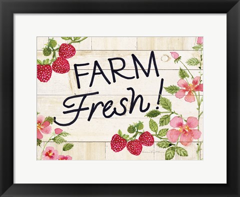 Framed Life on the Farm Sign I Print