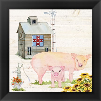 Framed Life on the Farm III Print