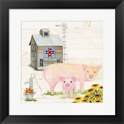 Framed Life on the Farm III Print