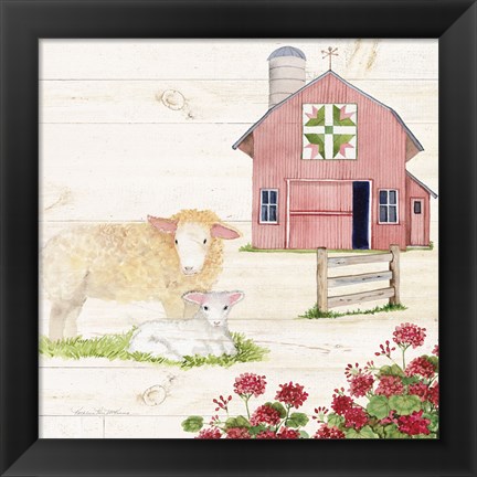 Framed Life on the Farm II Print