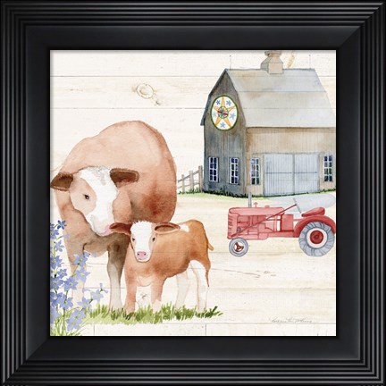 Framed Life on the Farm I Print