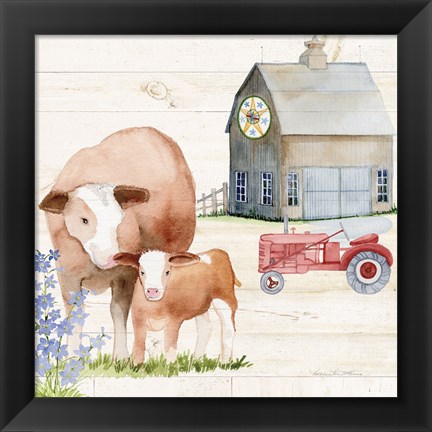 Framed Life on the Farm I Print