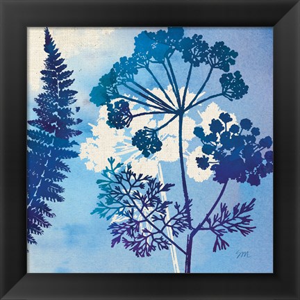 Framed Blue Sky Garden II Print