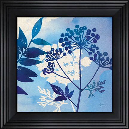 Framed Blue Sky Garden I Print