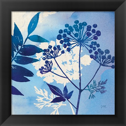 Framed Blue Sky Garden I Print