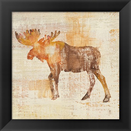 Framed Moose Study Print