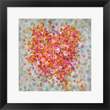 Framed Circle of Hearts Print