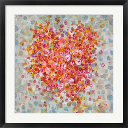 Framed Circle of Hearts Print