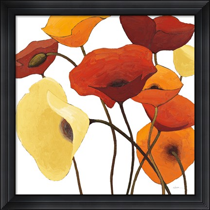Framed Up One on White Yellow Print