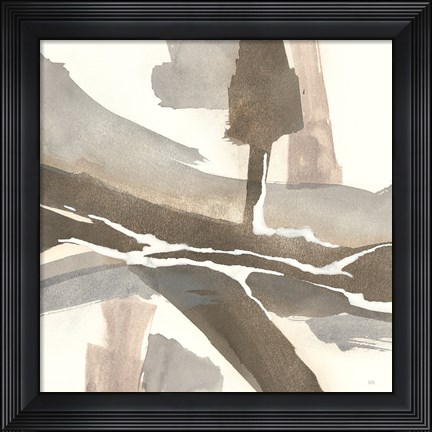 Framed White and Placid I Print