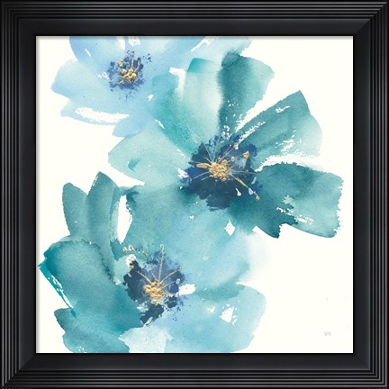 Framed Teal Cosmos IV Print