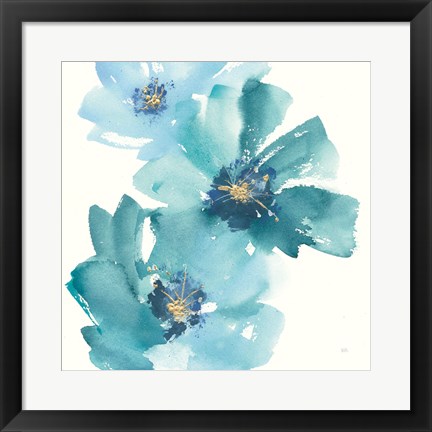 Framed Teal Cosmos IV Print