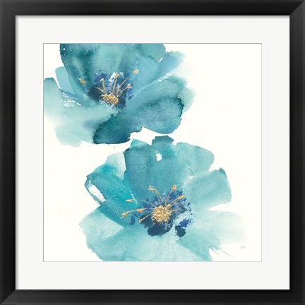 Framed Teal Cosmos III Print