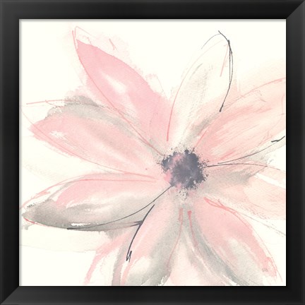 Framed Blush Clematis I Print