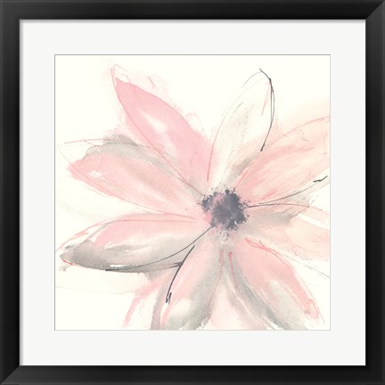 Framed Blush Clematis I Print