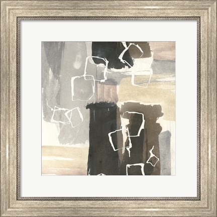 Framed Dancing Squares I Print