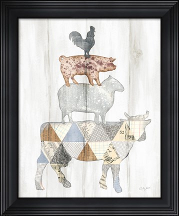 Framed Farm Family I Print