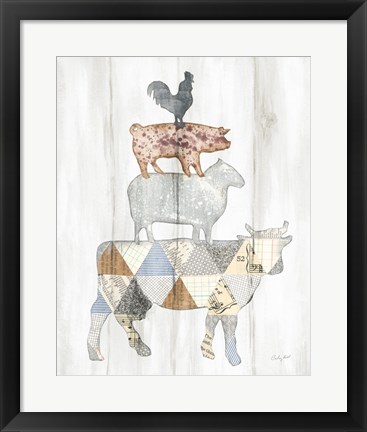 Framed Farm Family I Print