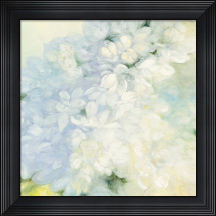 Framed White Lilacs Bright Print