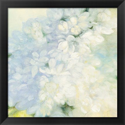 Framed White Lilacs Bright Print